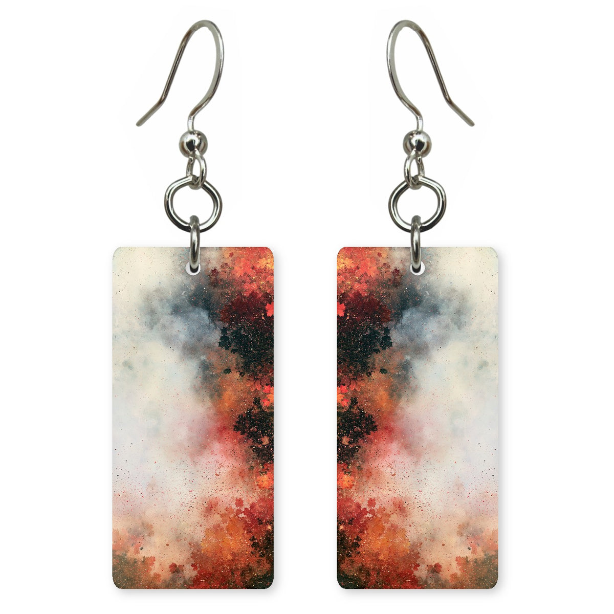 Smoke-Washed Crimson Doubt Earrings | FWX17