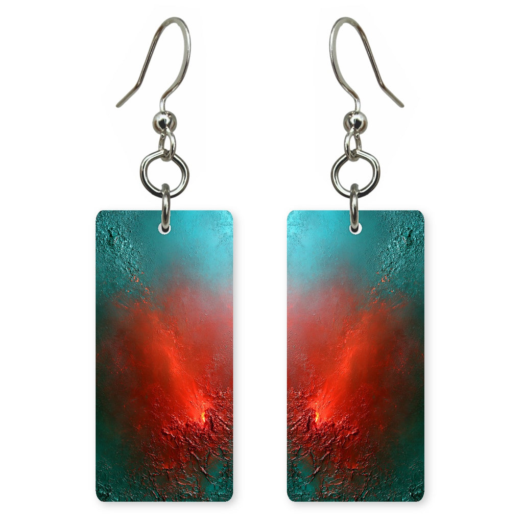 Teal Crimson Passion Earrings | FWX1811