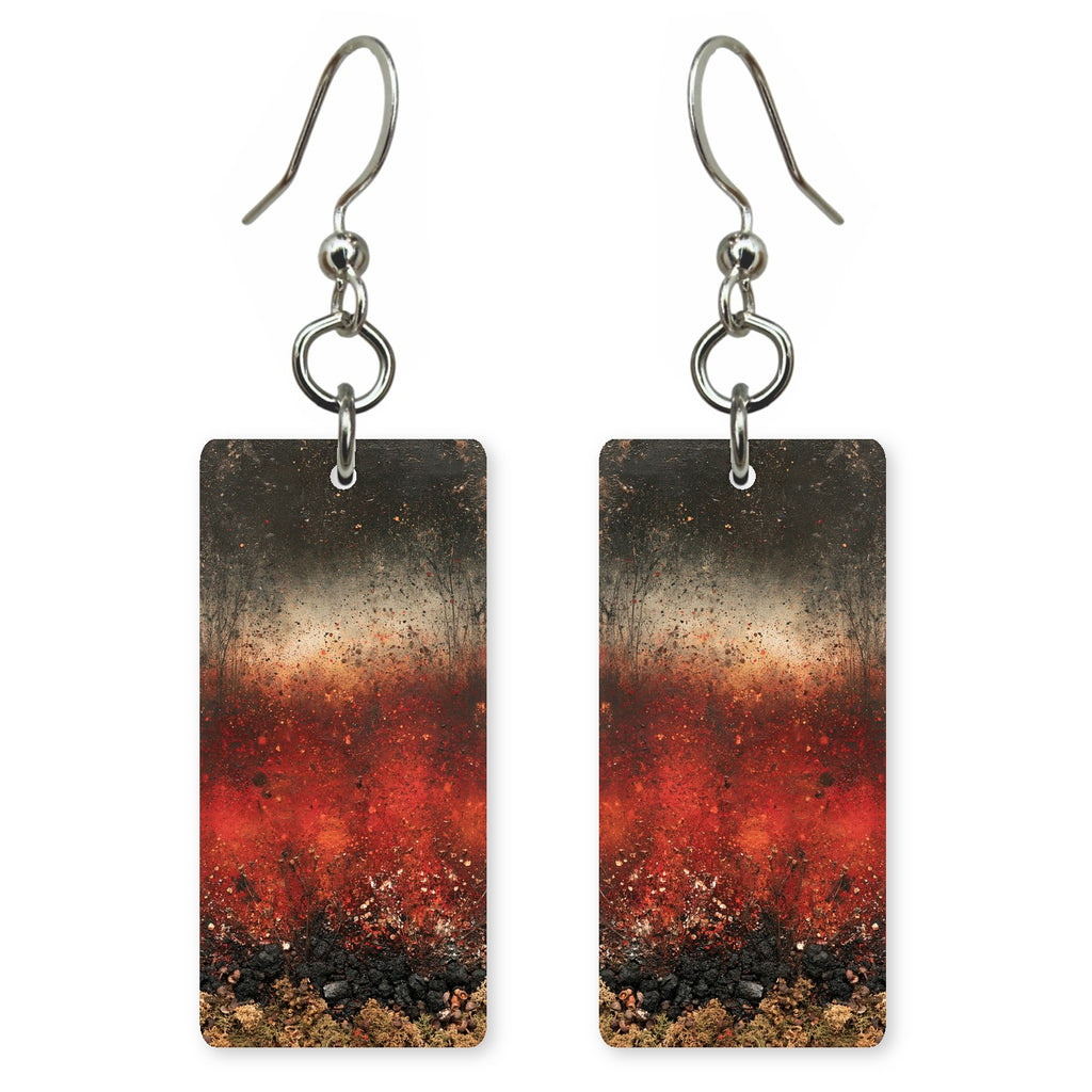 Scorched Red Grief Earrings | FWX1816