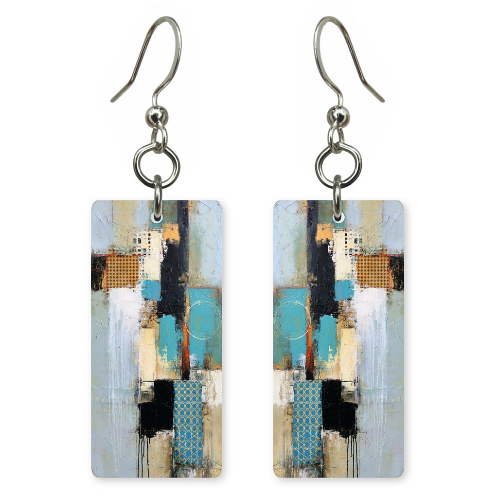 Teal Old Photographs Earrings | FWX1824