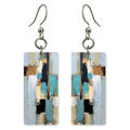 Teal Old Photographs Earrings | FWX1824