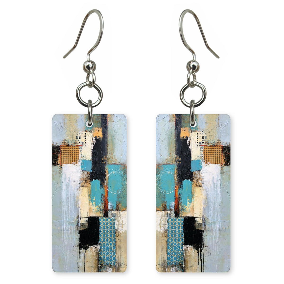 Teal Old Photographs Earrings | FWX1824