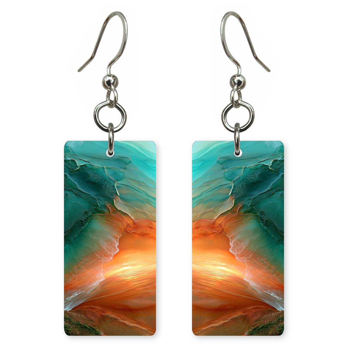 Jade Amber Relief Earrings | FWX1837