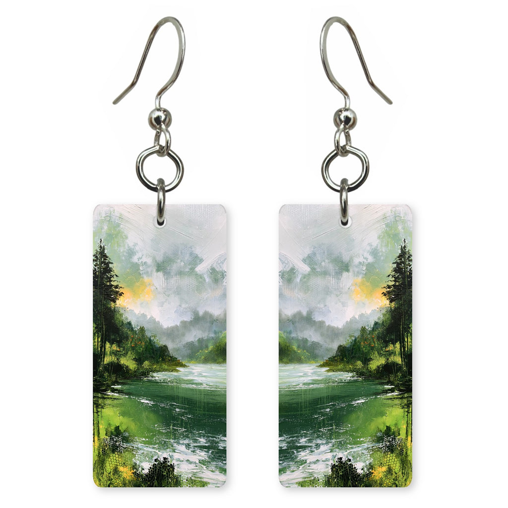 Green Calm Return Earrings | FWX1847