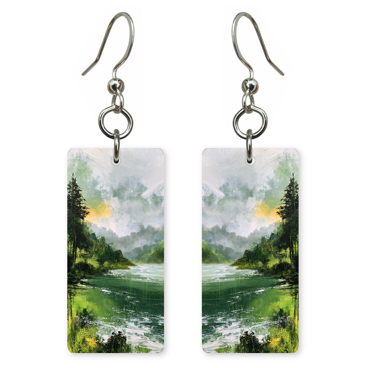 Green Calm Return Earrings | FWX1847