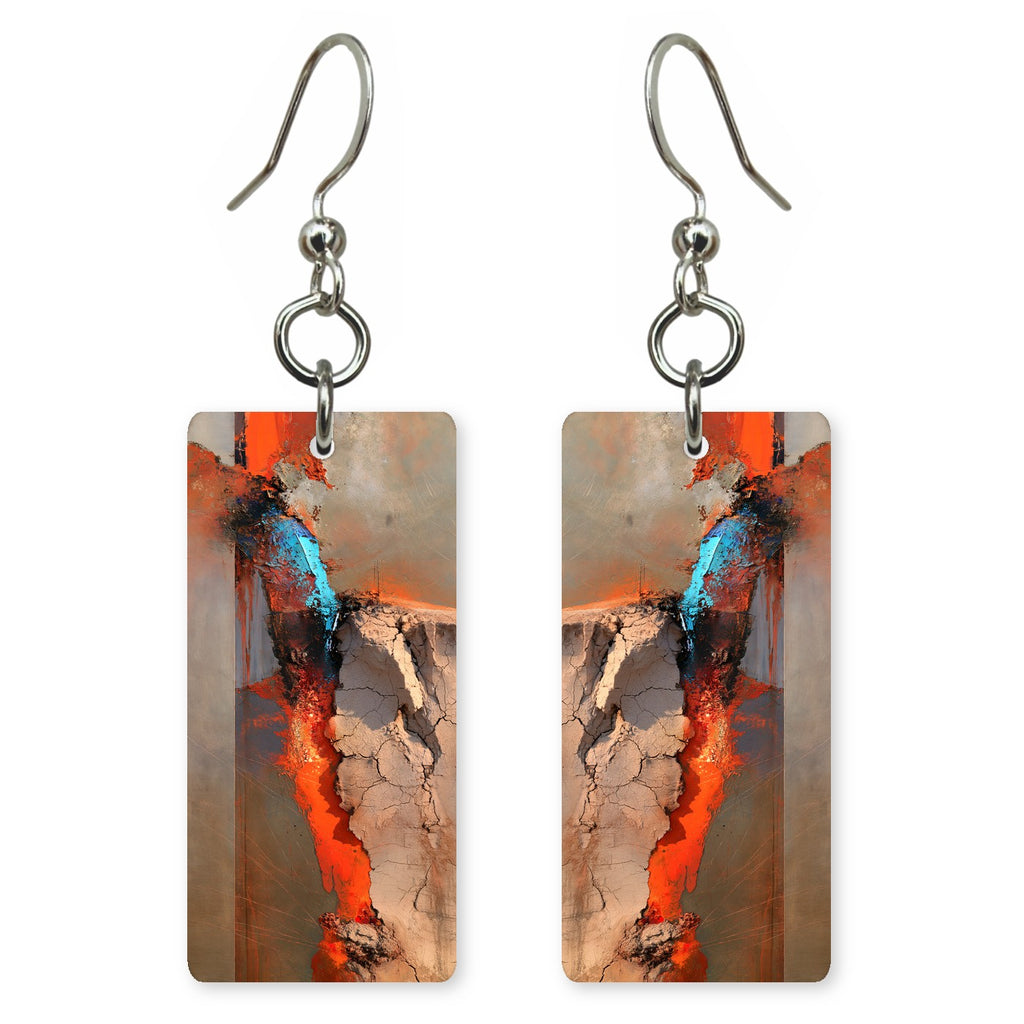 Orange Hope Breaking Open Earrings | FWX1849