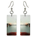 Gray Blue Evening Peace Earrings | FWX1855