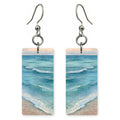Clear Blue Relief Earrings | FWX1859