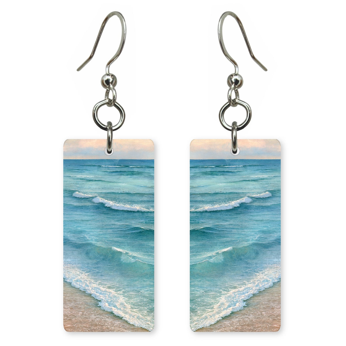 Clear Blue Relief Earrings | FWX1859