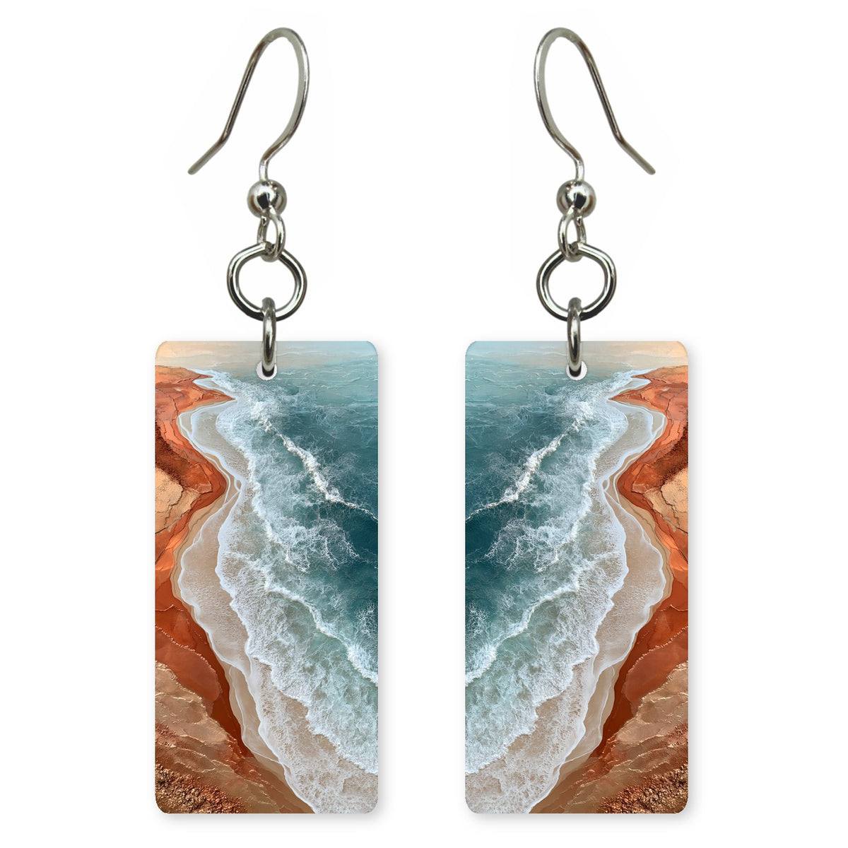 Rust Teal Healing Earrings | FWX1860