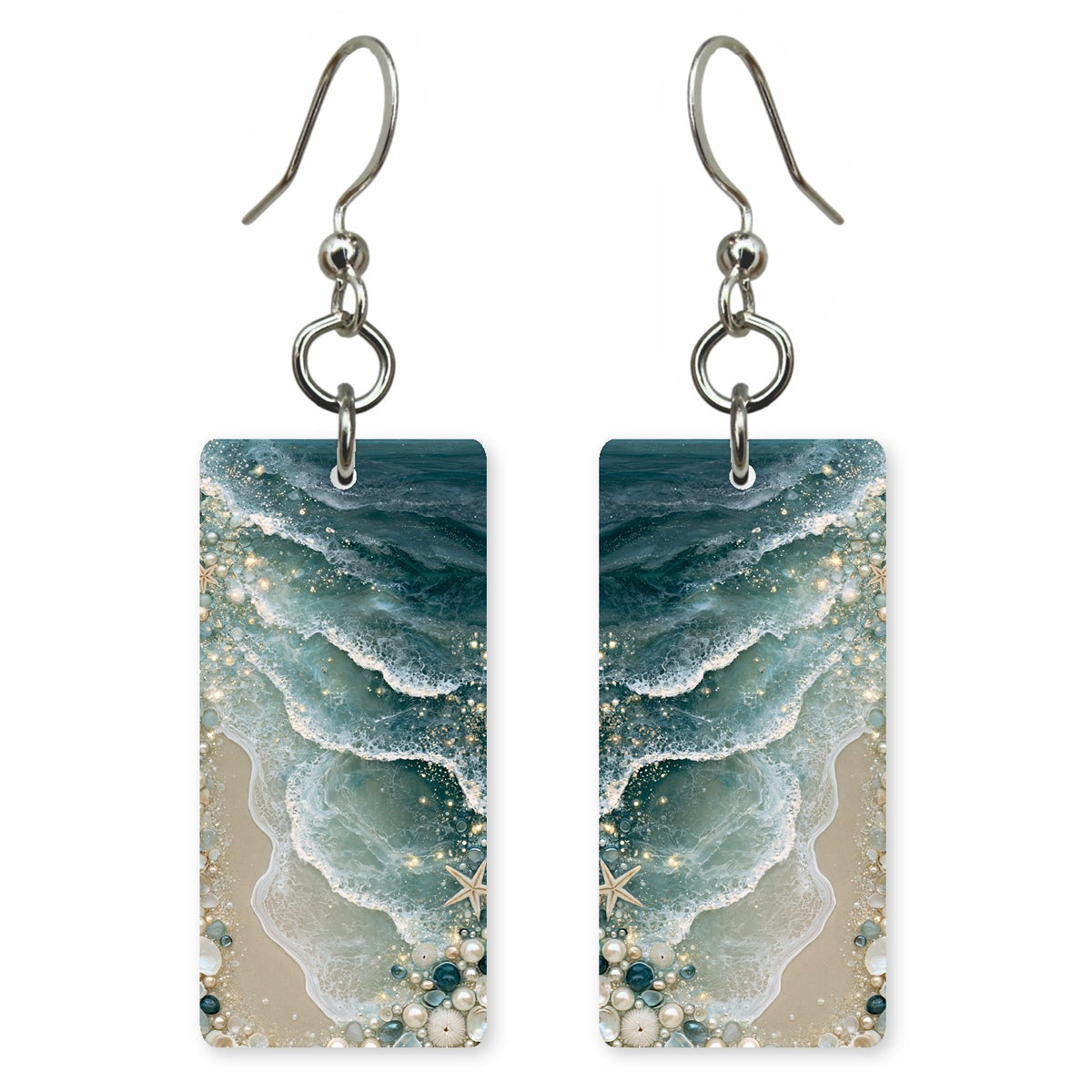 Glittering Teal Delight Earrings | FWX1865