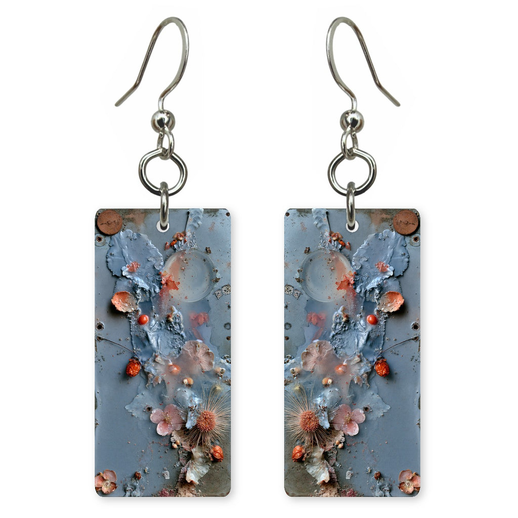 Steel Blue Nostalgia Earrings | FWX1874