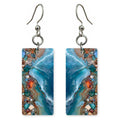 Blue Brave Heart Earrings | FWX1878
