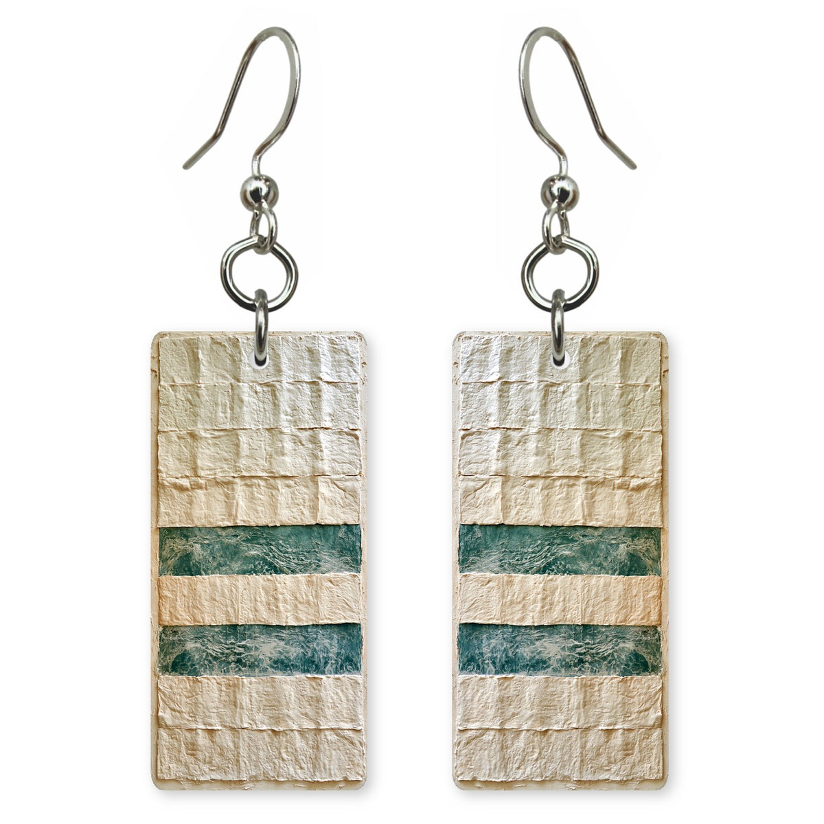 Bone Teal Stillness Earrings | FWX1881
