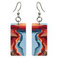 Crimson Blue Healing Earrings | FWX1896