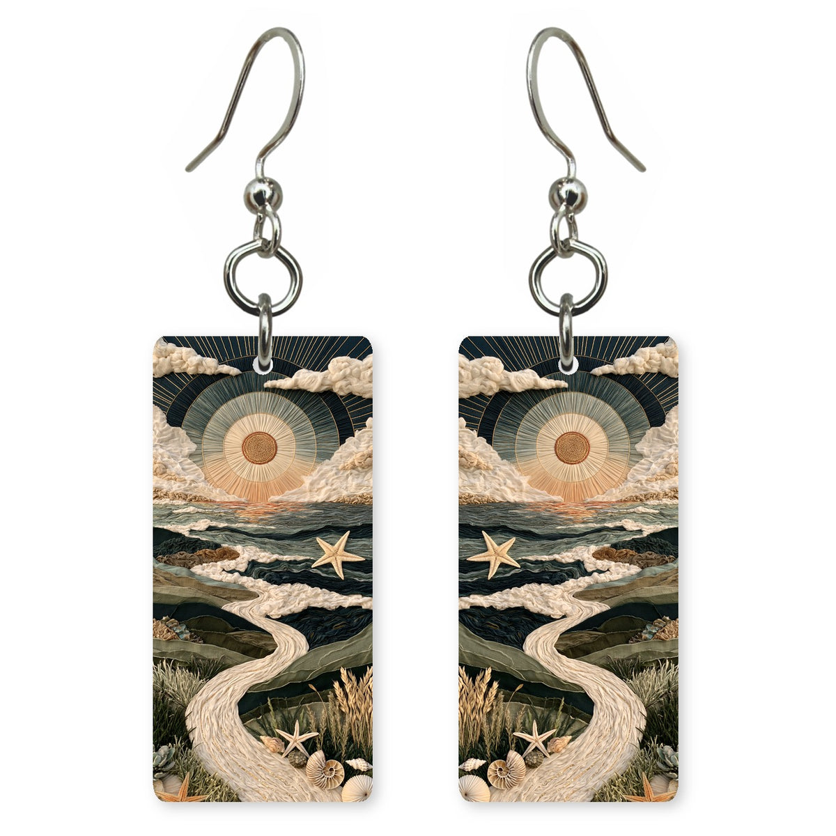 Gold Navy Hope Again Earrings | FWX1899