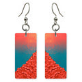 Coral Over Teal Courage Earrings | FWX192