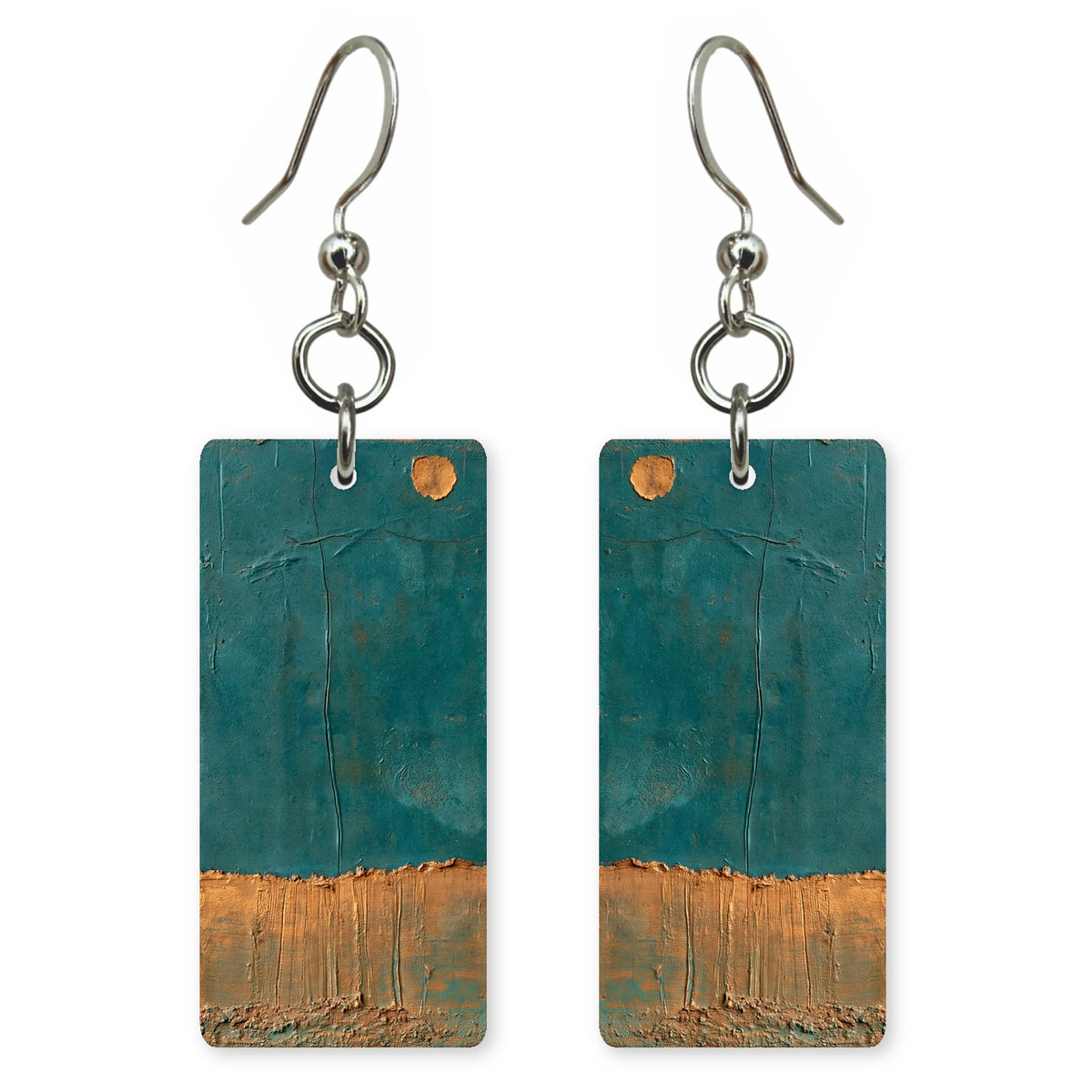 Teal Ochre Gratitude Earrings | FWX1957
