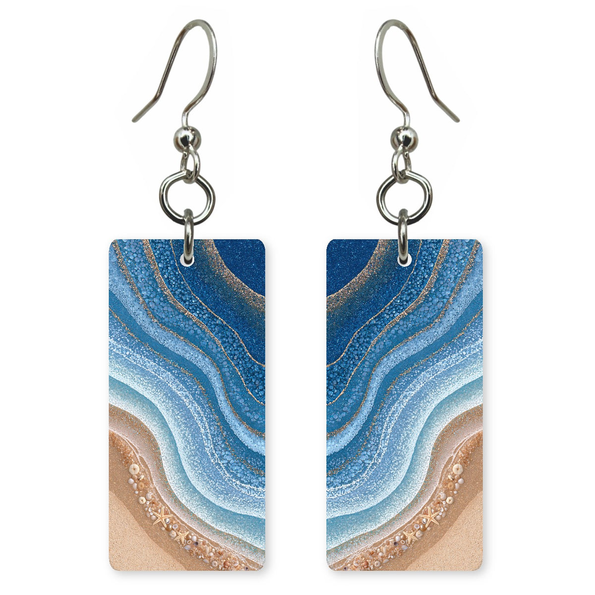 Sapphire Gold Surrender Earrings | FWX1968