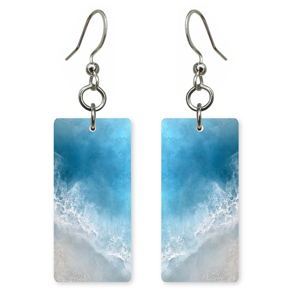 Pale Aqua Relief Earrings | FWX1969