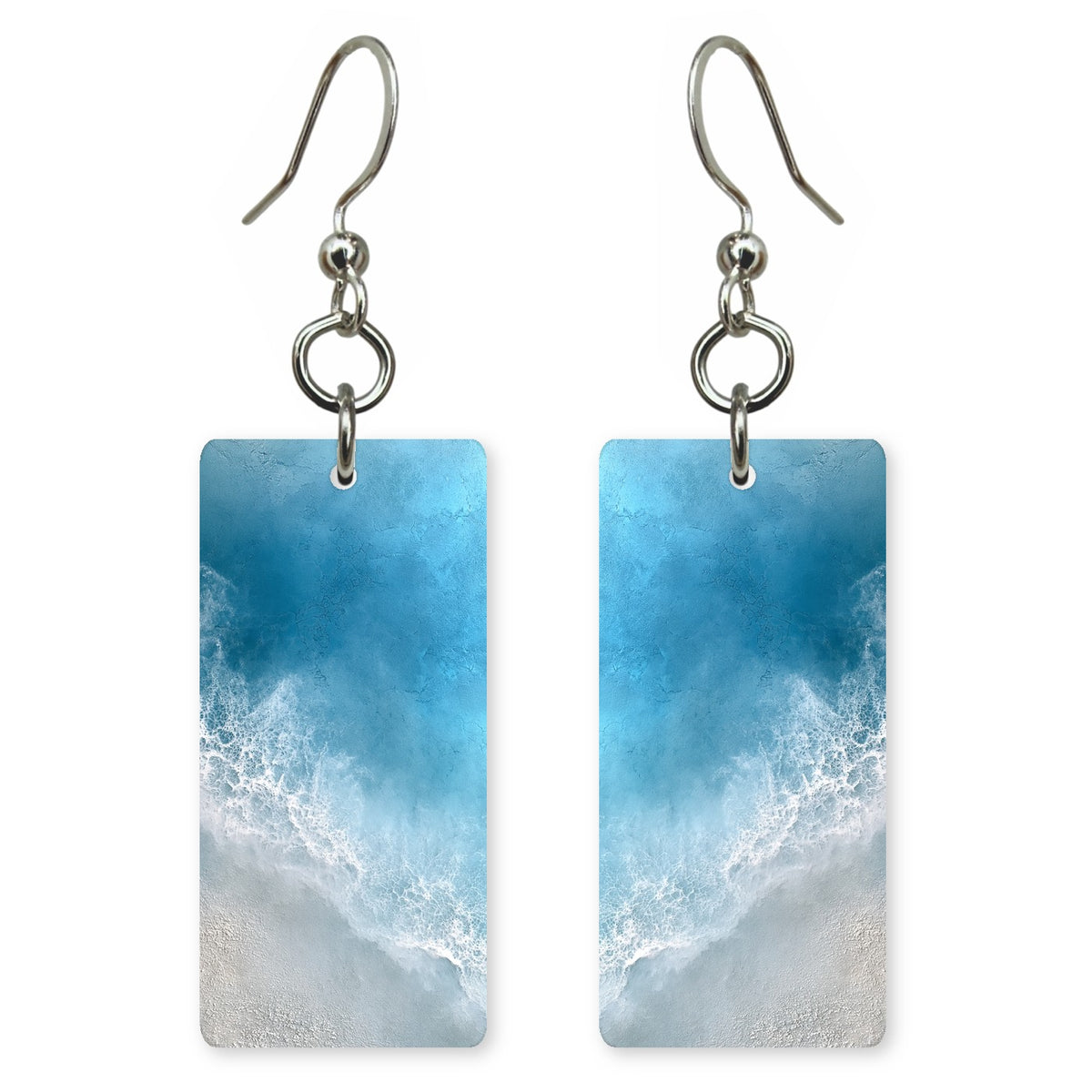Pale Aqua Relief Earrings | FWX1969