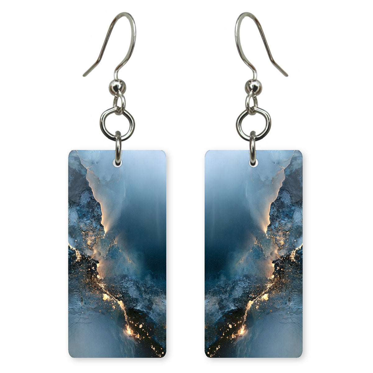 Ice Blue Gilded Longing Earrings | FWX1978