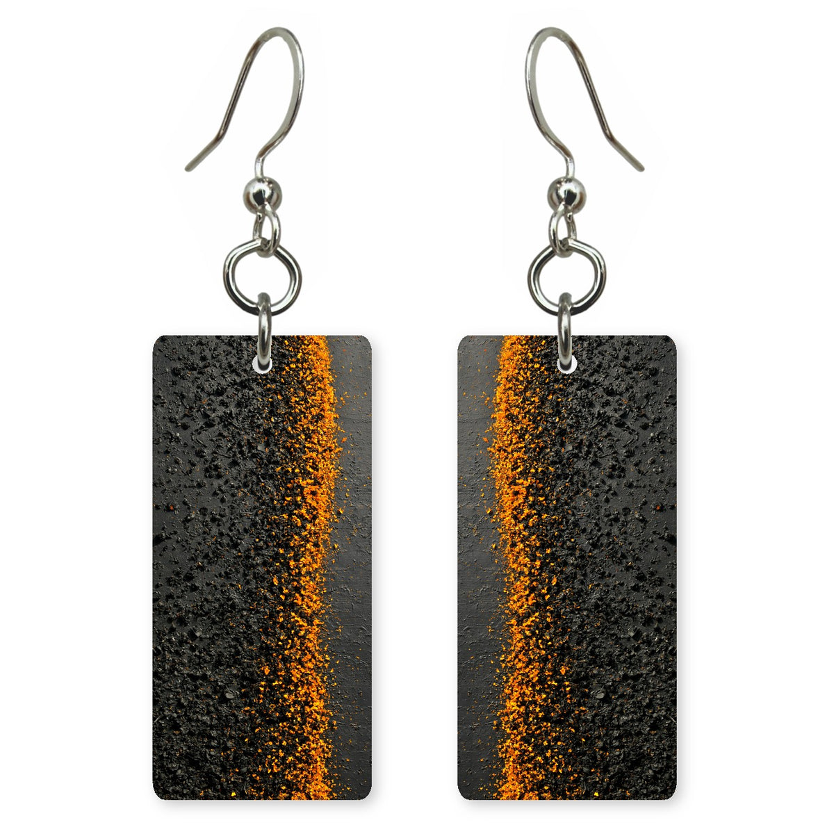 Black Resilience Gold-Edged Earrings | FWX198