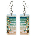 Teal Cream Joy Held Earrings | FWX1993