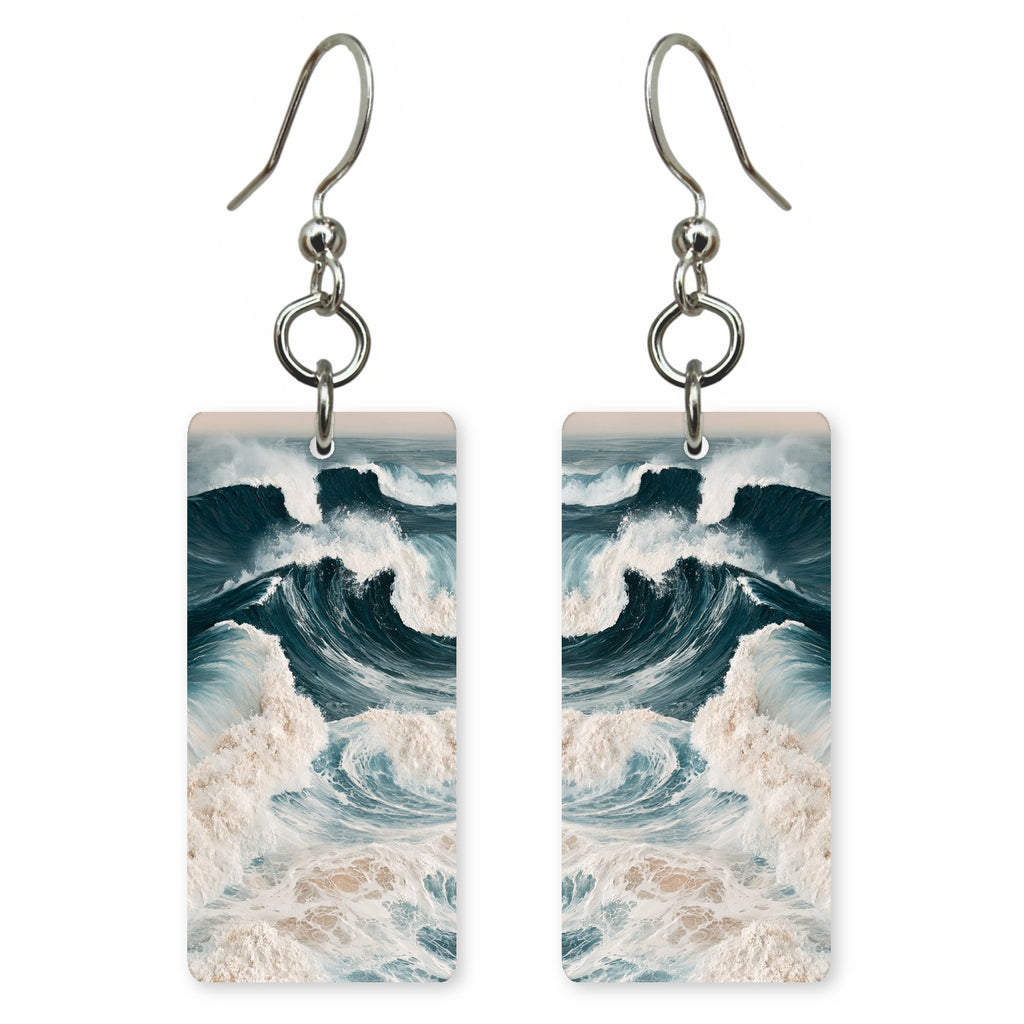Navy Fury Crashing Earrings | FWX1994