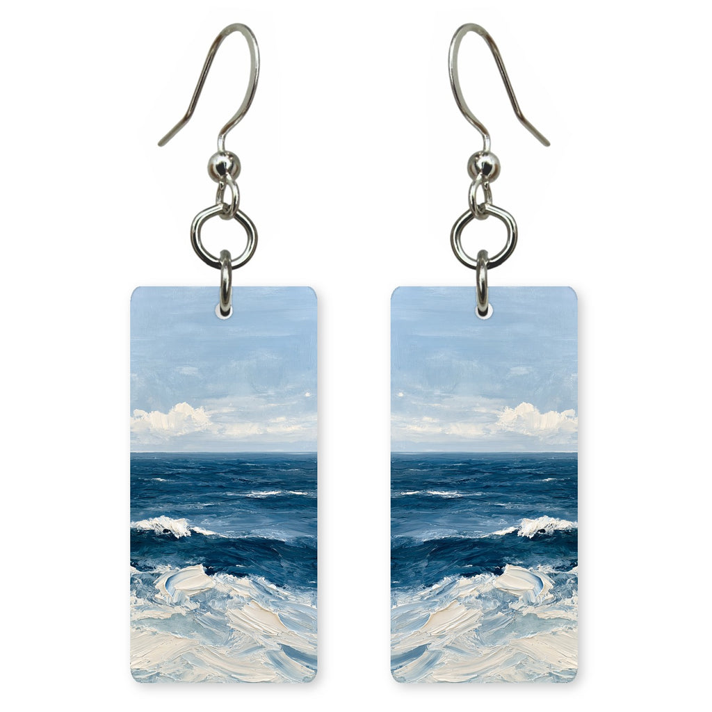 Cobalt Wide Freedom Earrings | FWX1995