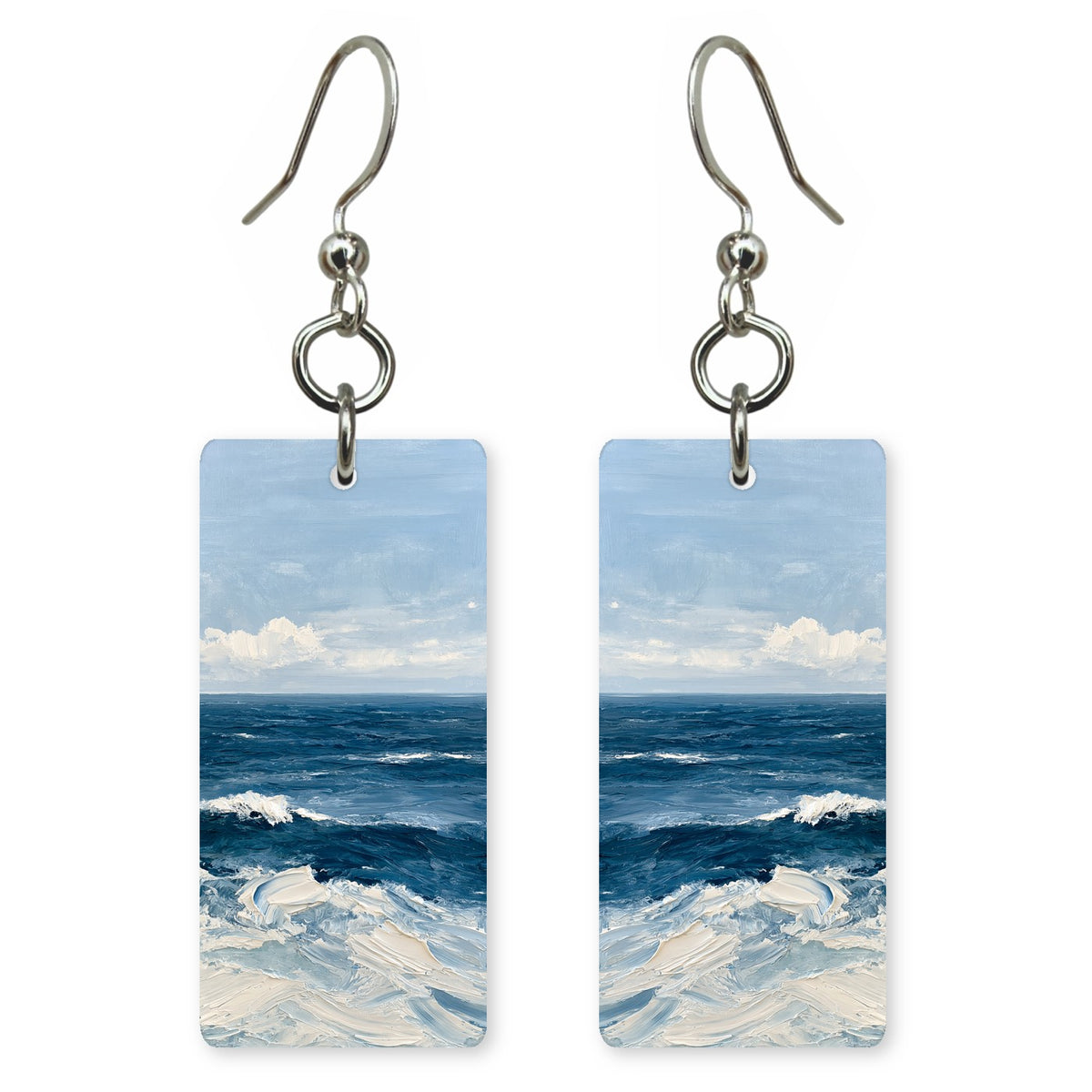 Cobalt Wide Freedom Earrings | FWX1995