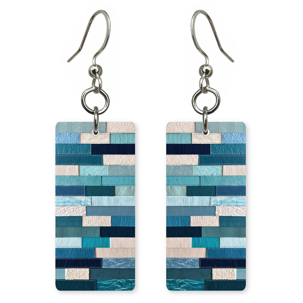 Teal Navy Hushed Calm Earrings | FWX1997