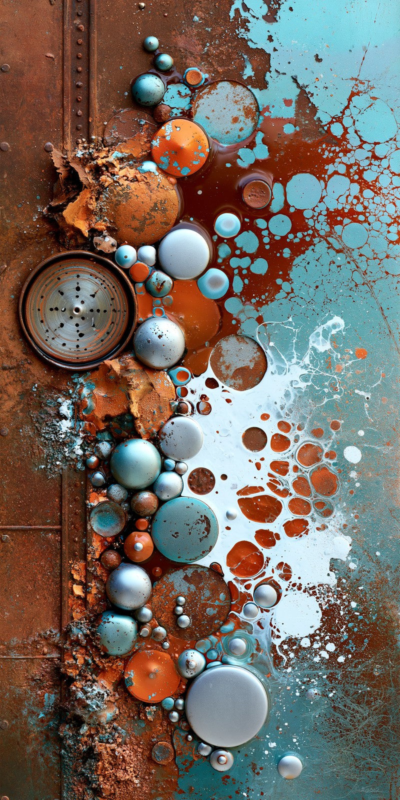 Rust Silver Marvel Earrings | FWX2003