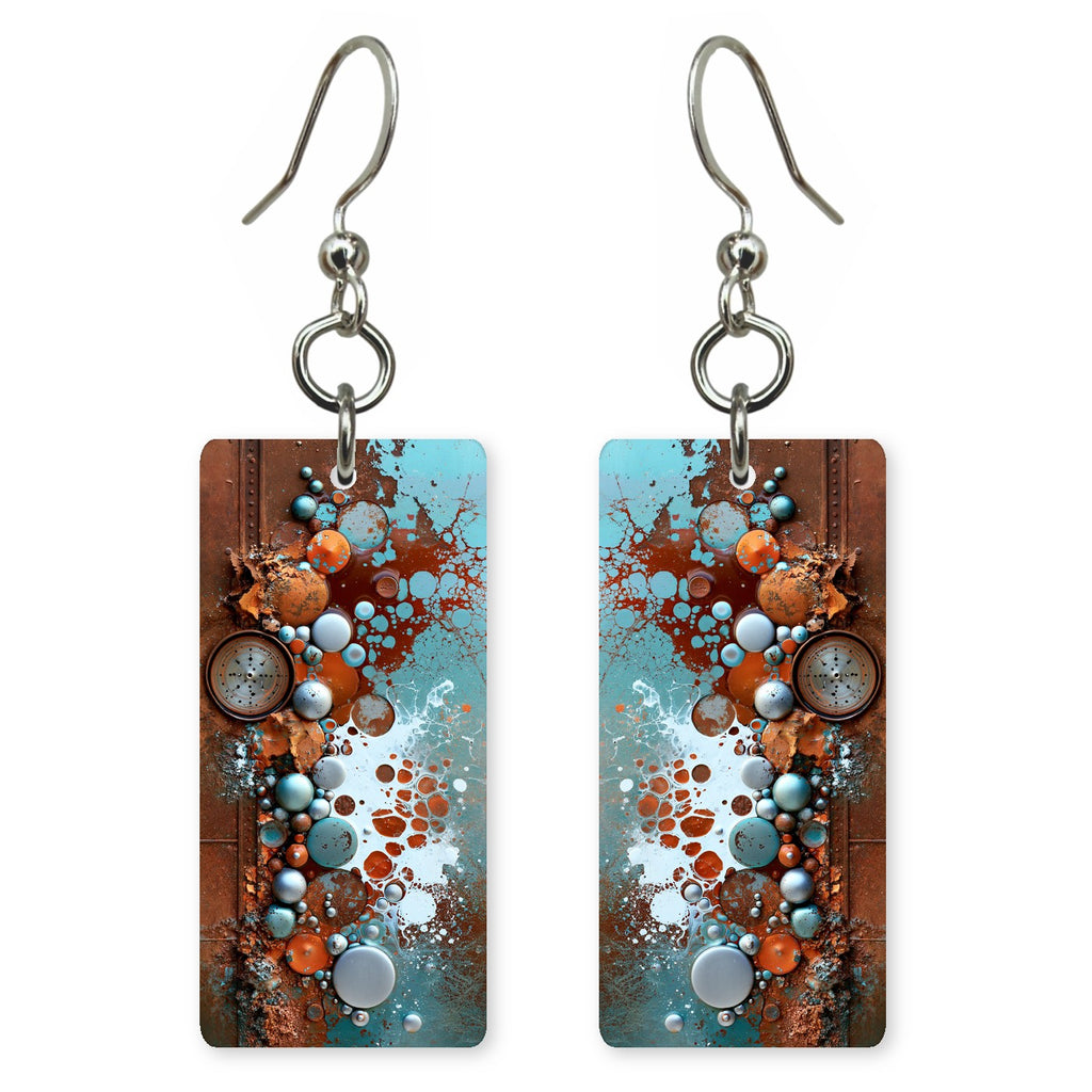 Rust Silver Marvel Earrings | FWX2003