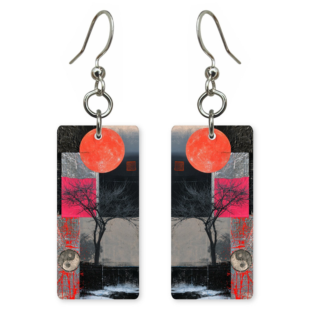 Crimson Moon Reckoning Earrings | FWX2010