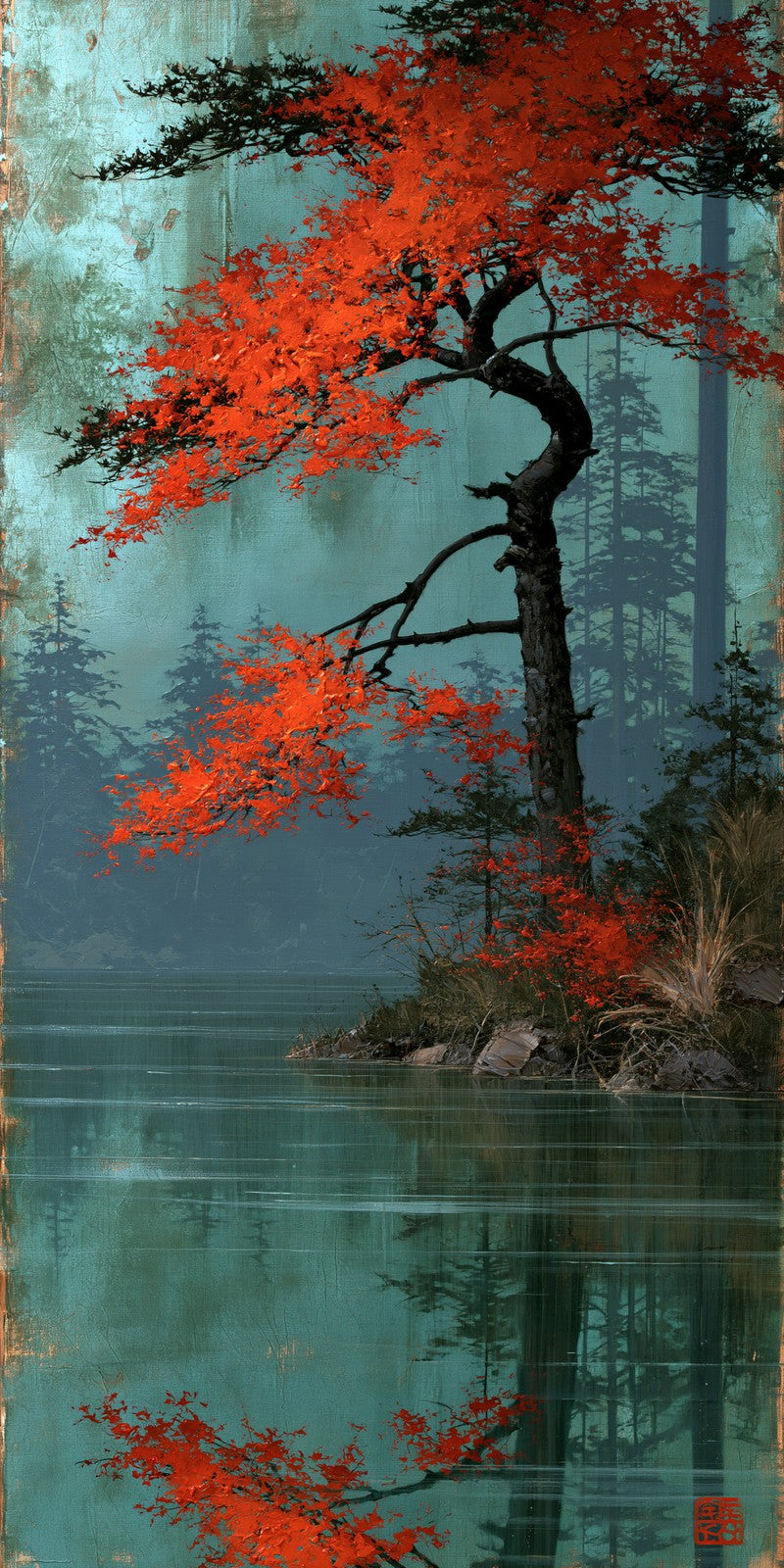 Red Leaf Courage Earrings | FWX2021