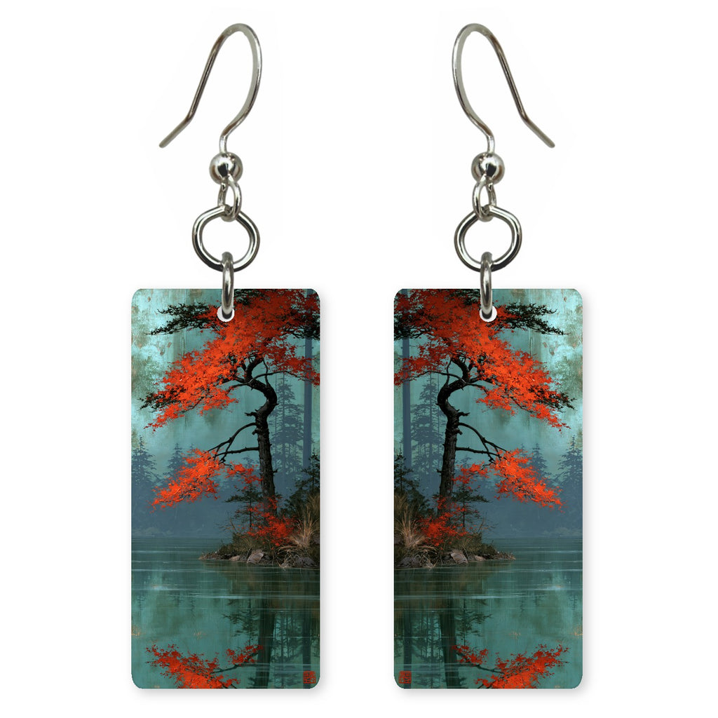 Red Leaf Courage Earrings | FWX2021