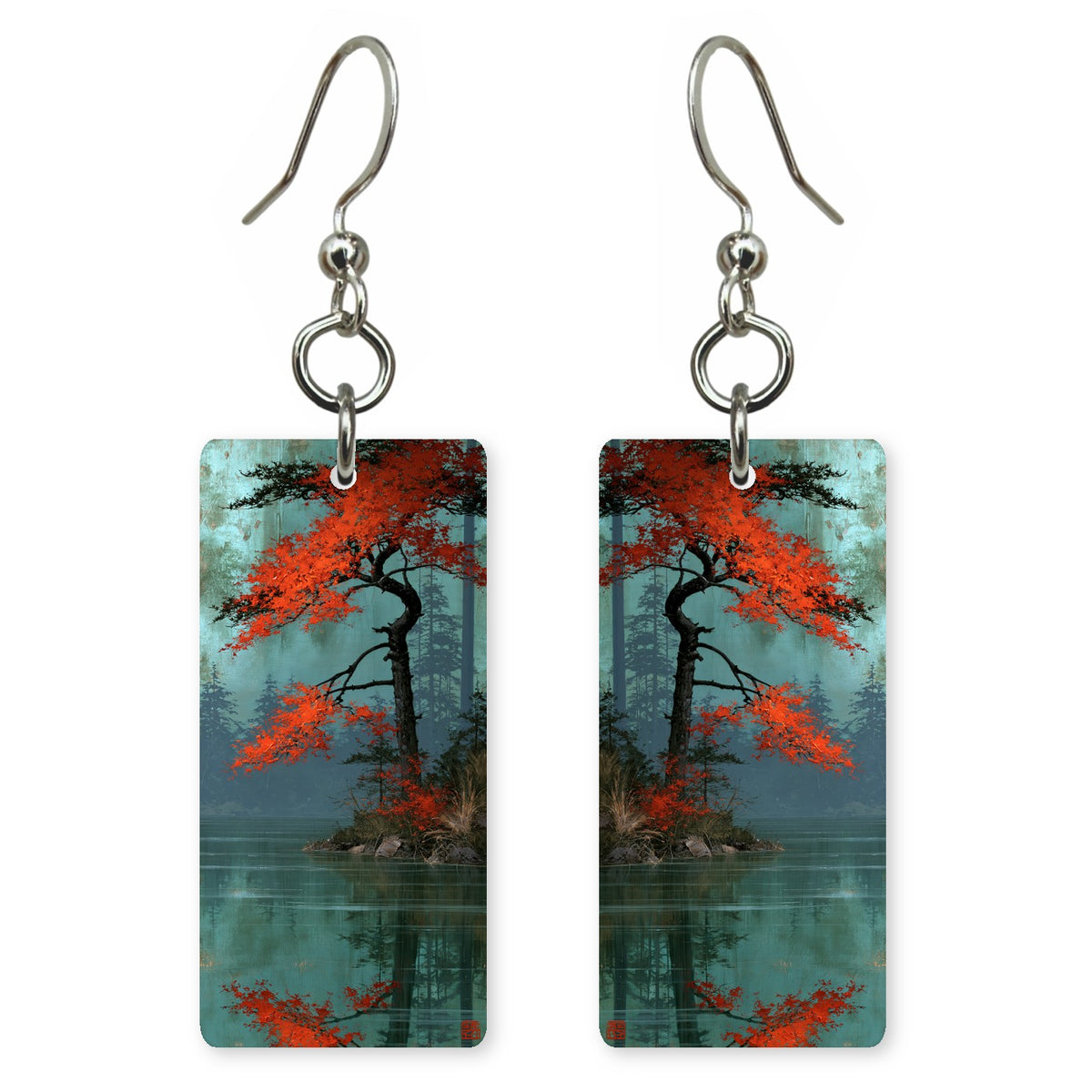 Red Leaf Courage Earrings | FWX2021