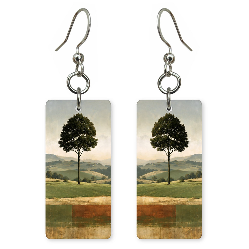 Green Ochre Contentment Earrings | FWX2023