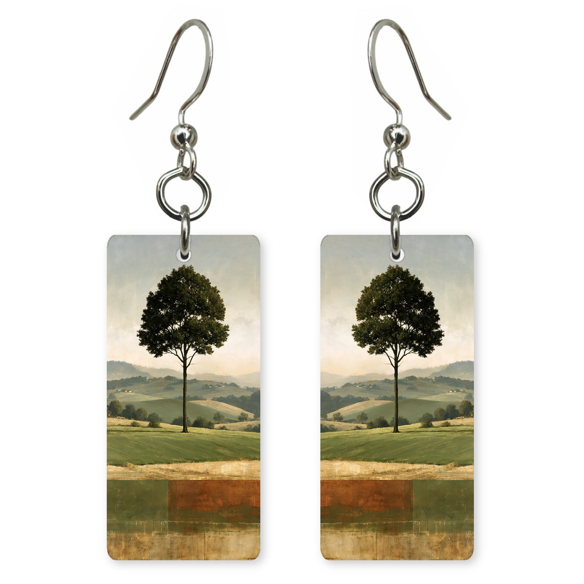 Green Ochre Contentment Earrings | FWX2023