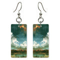 Emerald Orange Relief Earrings | FWX2026