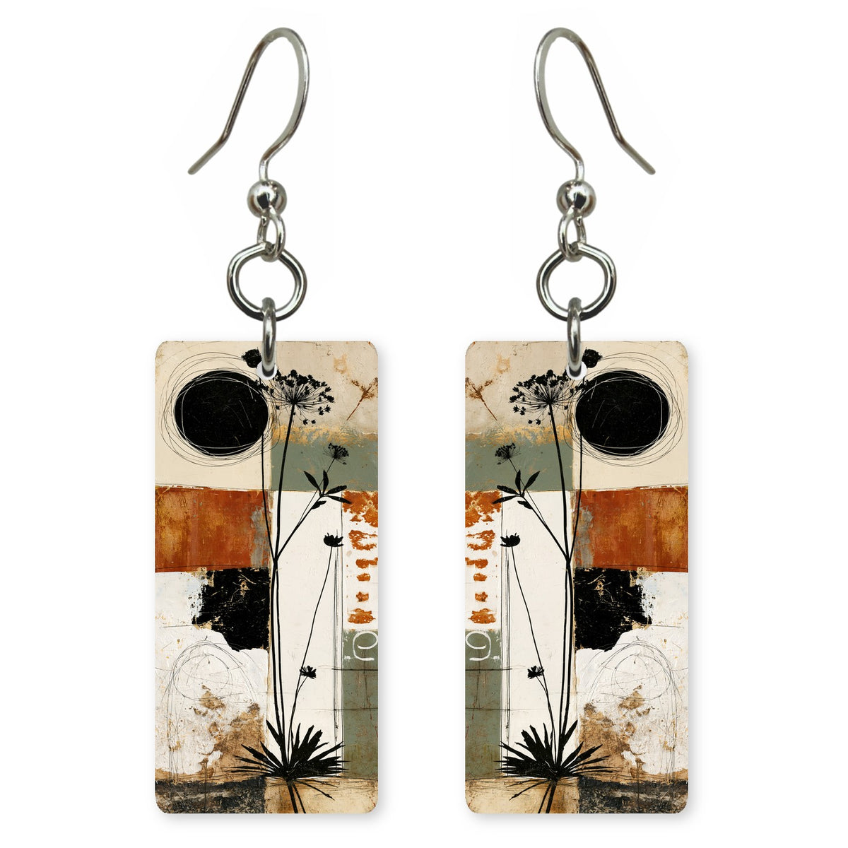 Black Rust Solitude Earrings | FWX2028