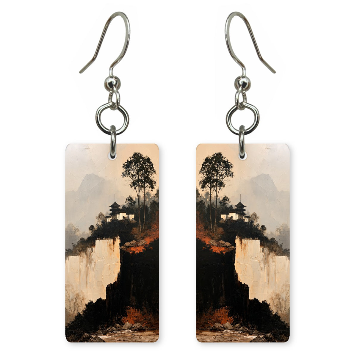 Dark Ember Solitude Earrings | FWX2030