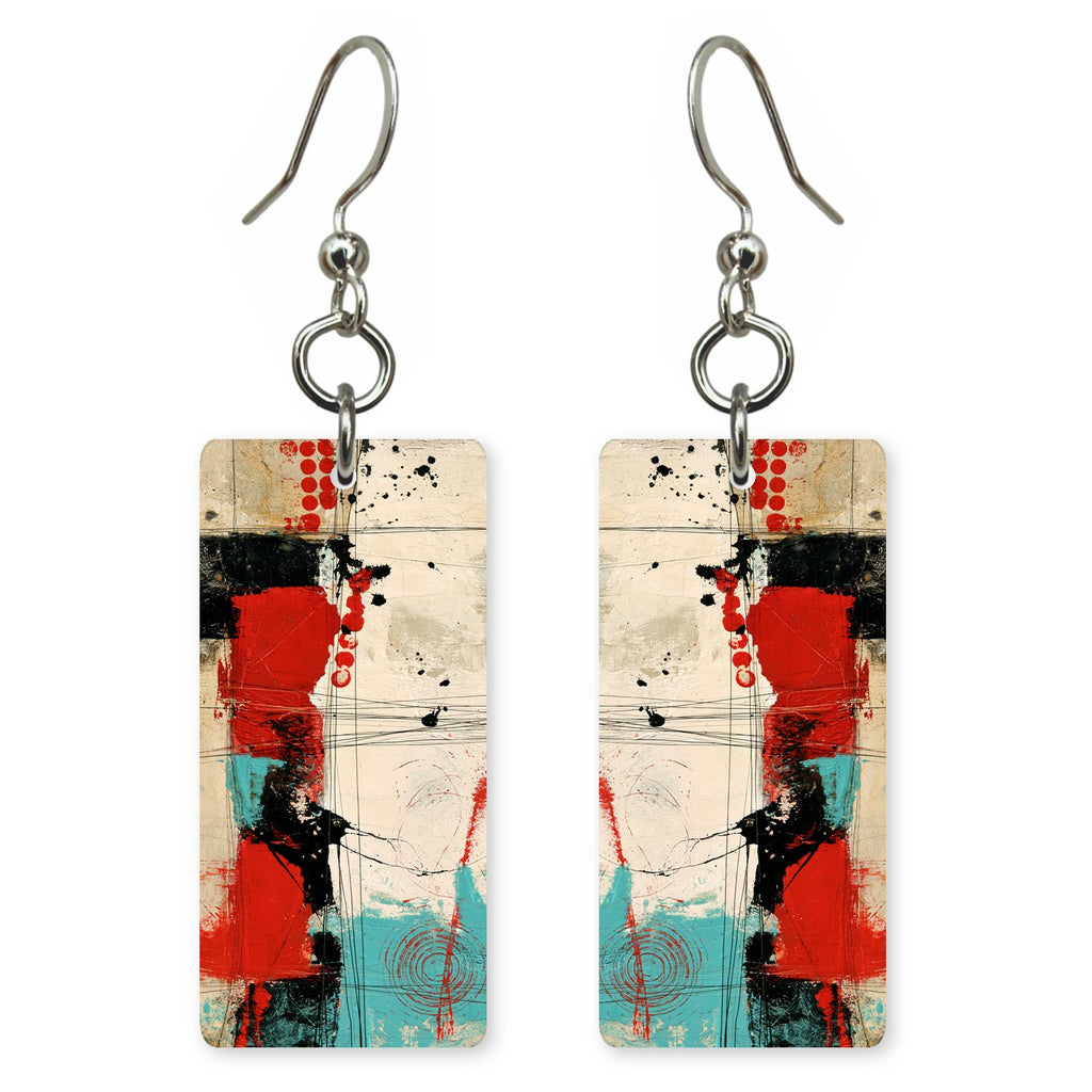 Scarlet Teal Rage Earrings | FWX2032