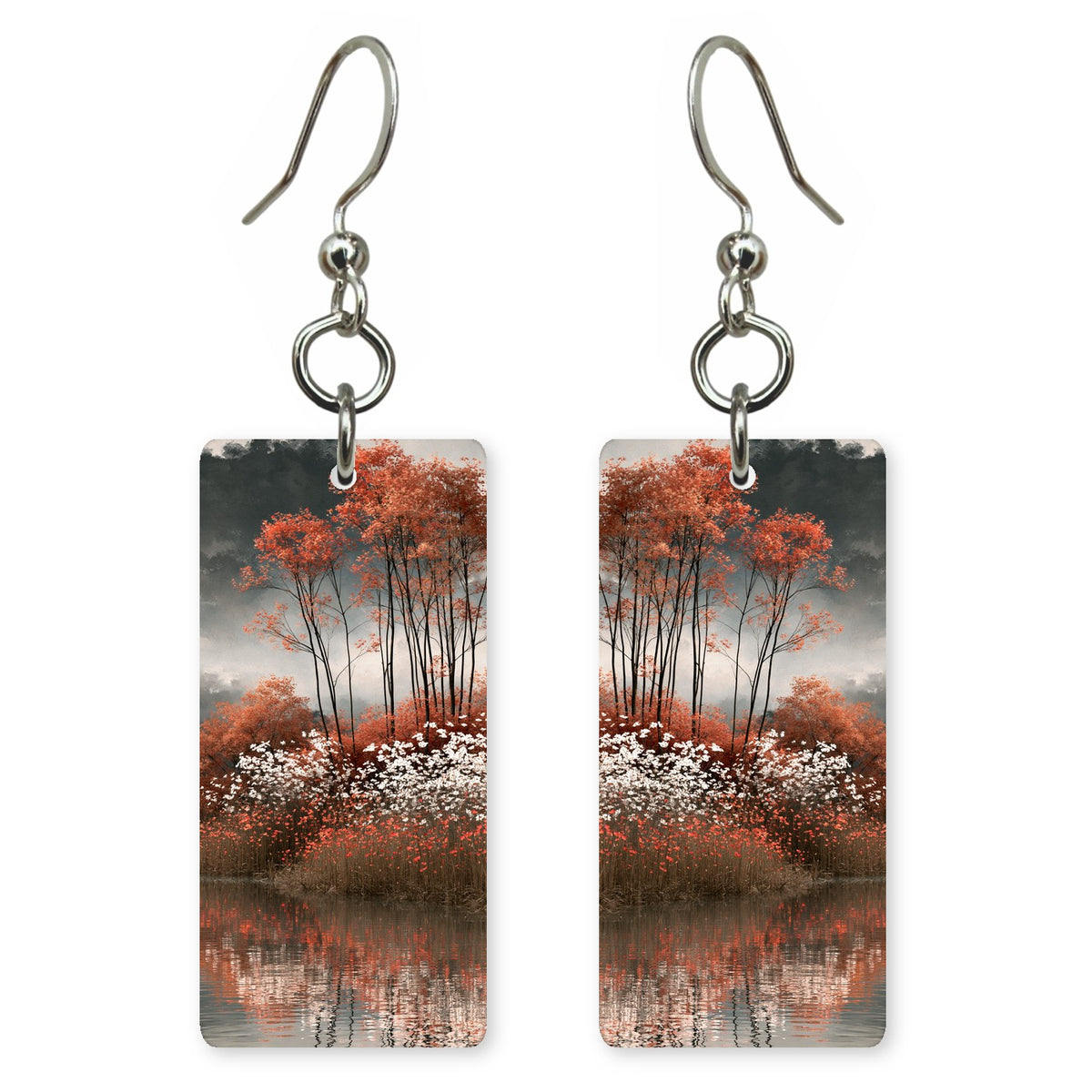Rust White Tenderness Earrings | FWX2034
