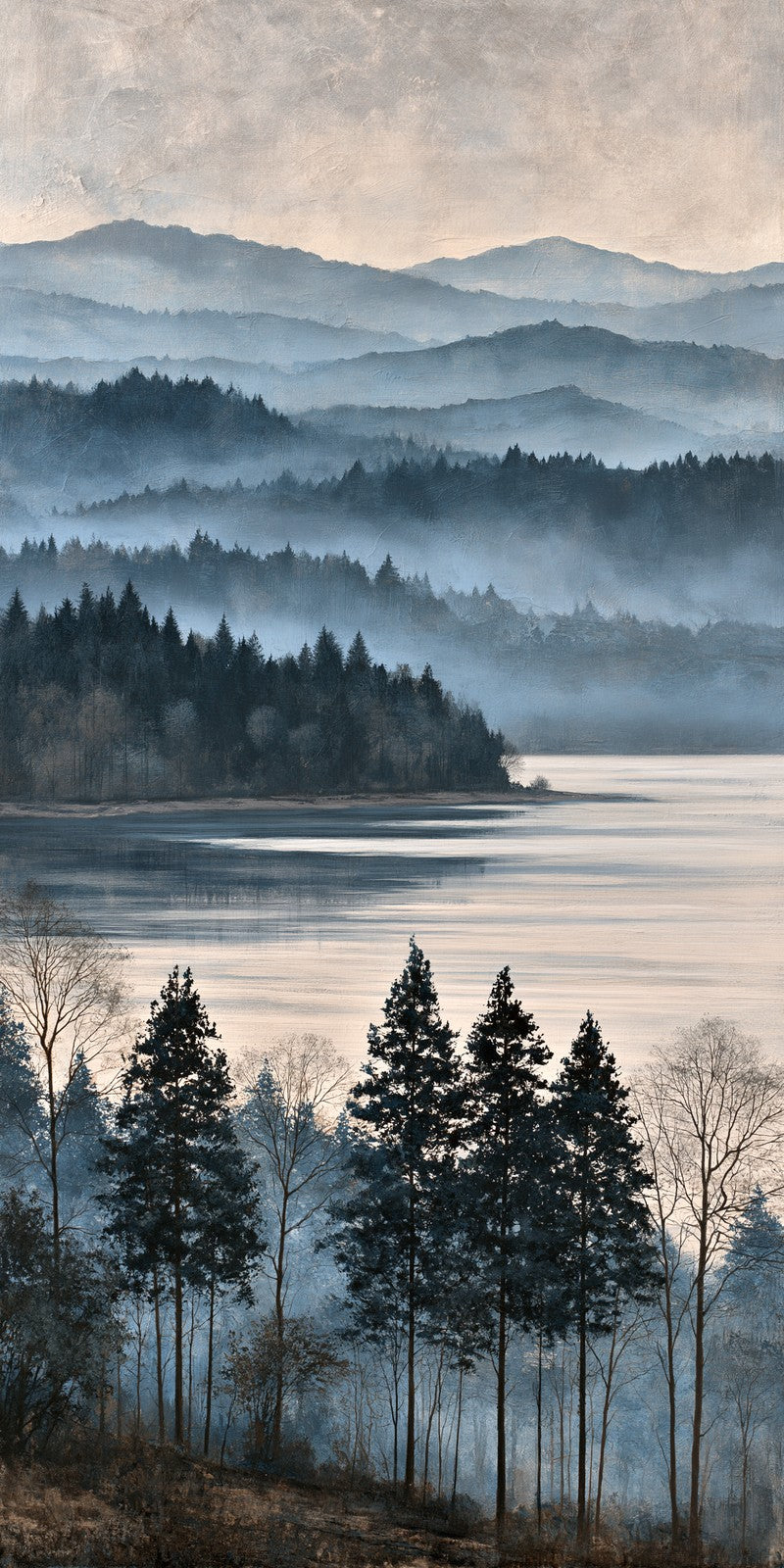 Misty Blue Peace Earrings | FWX2036