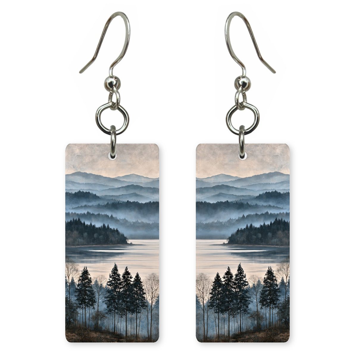 Misty Blue Peace Earrings | FWX2036