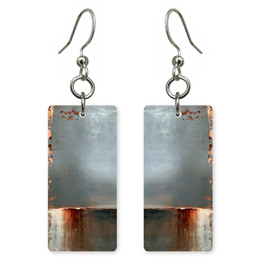 Steel Gray Heaviness Earrings | FWX2038
