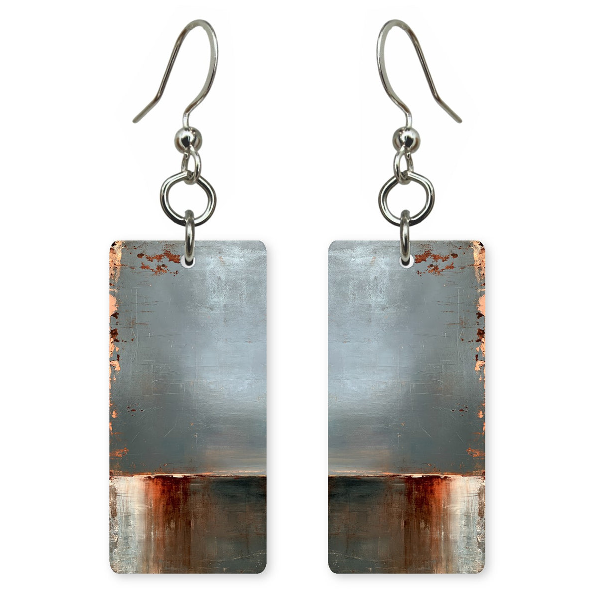 Steel Gray Heaviness Earrings | FWX2038