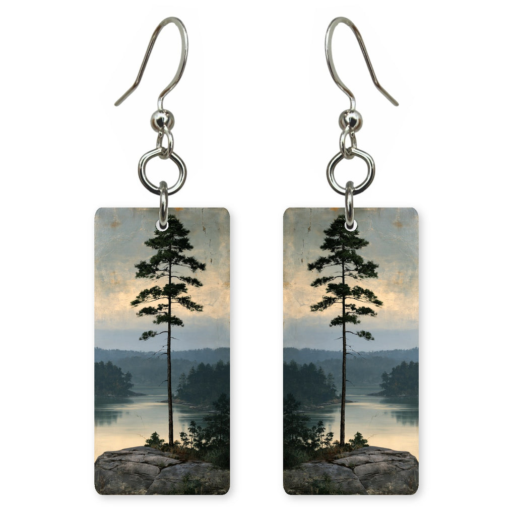 Pine Green Solitude Earrings | FWX2040